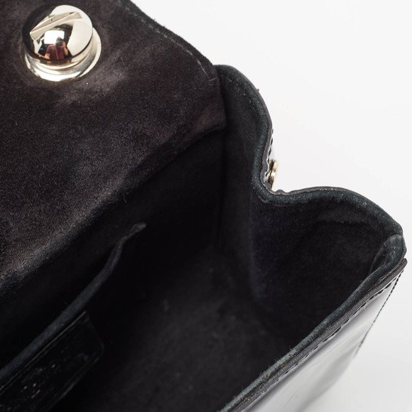 YVES SAINT LAURENT Black Patent Leather Pushlock Flap Chain Bag - Picture 8 of 8